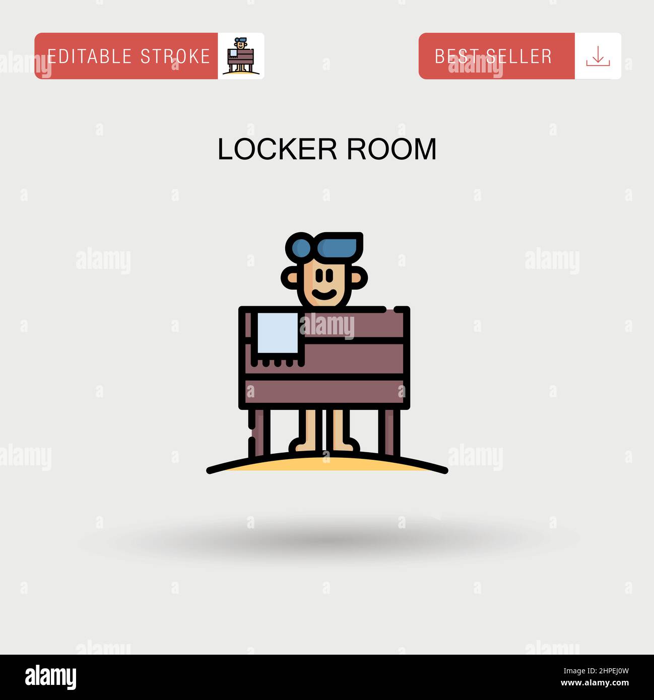 Locker room Simple vector icon. Stock Vector