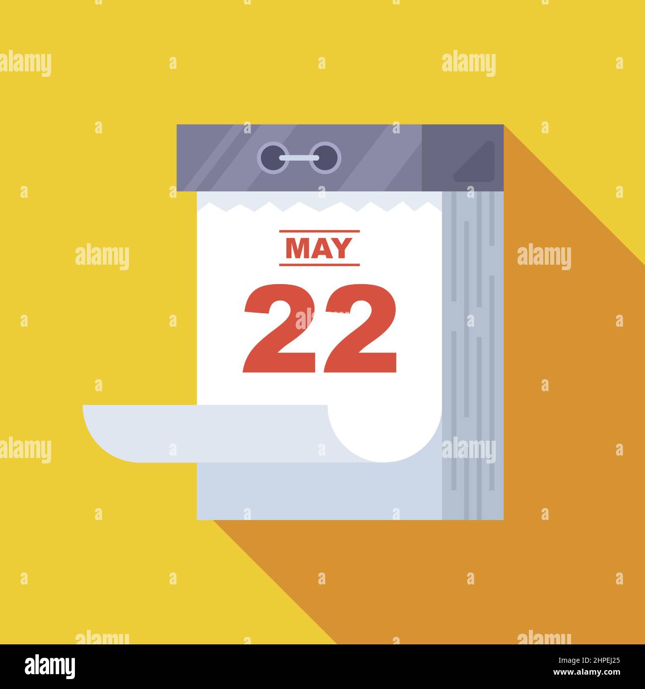 an old tearoff calendar hanging on the wall. flat kaya vector illustration Stock Vector Image