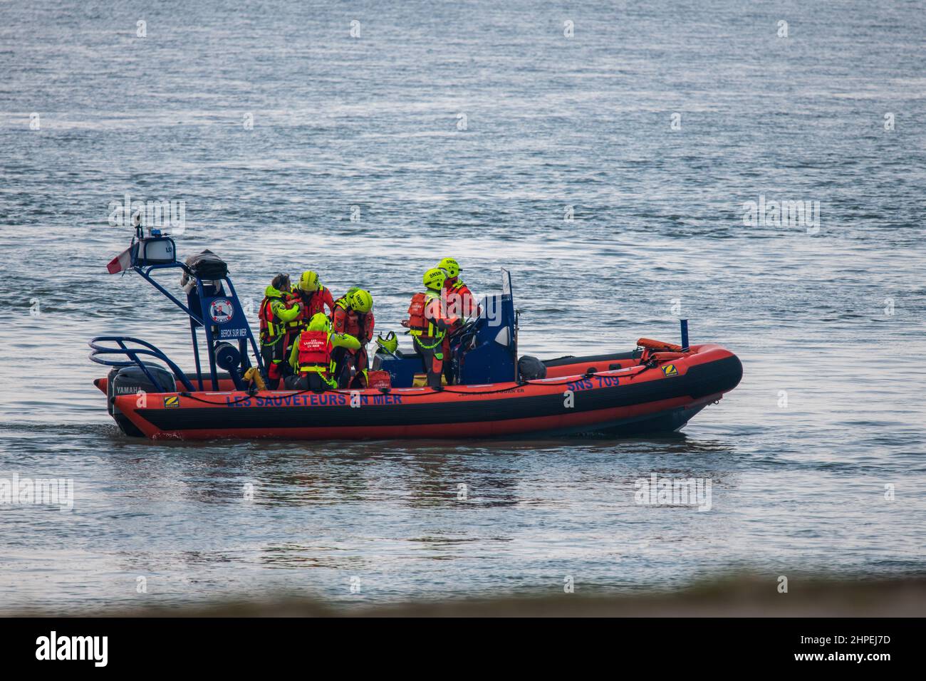 SNSM lifeguards at sea, France, Berck sur mer Stock Photo