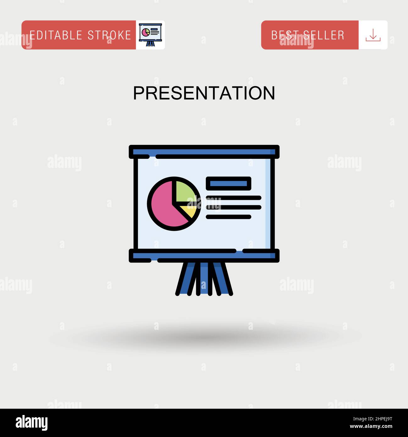 Presentation Simple vector icon Stock Vector Image & Art - Alamy