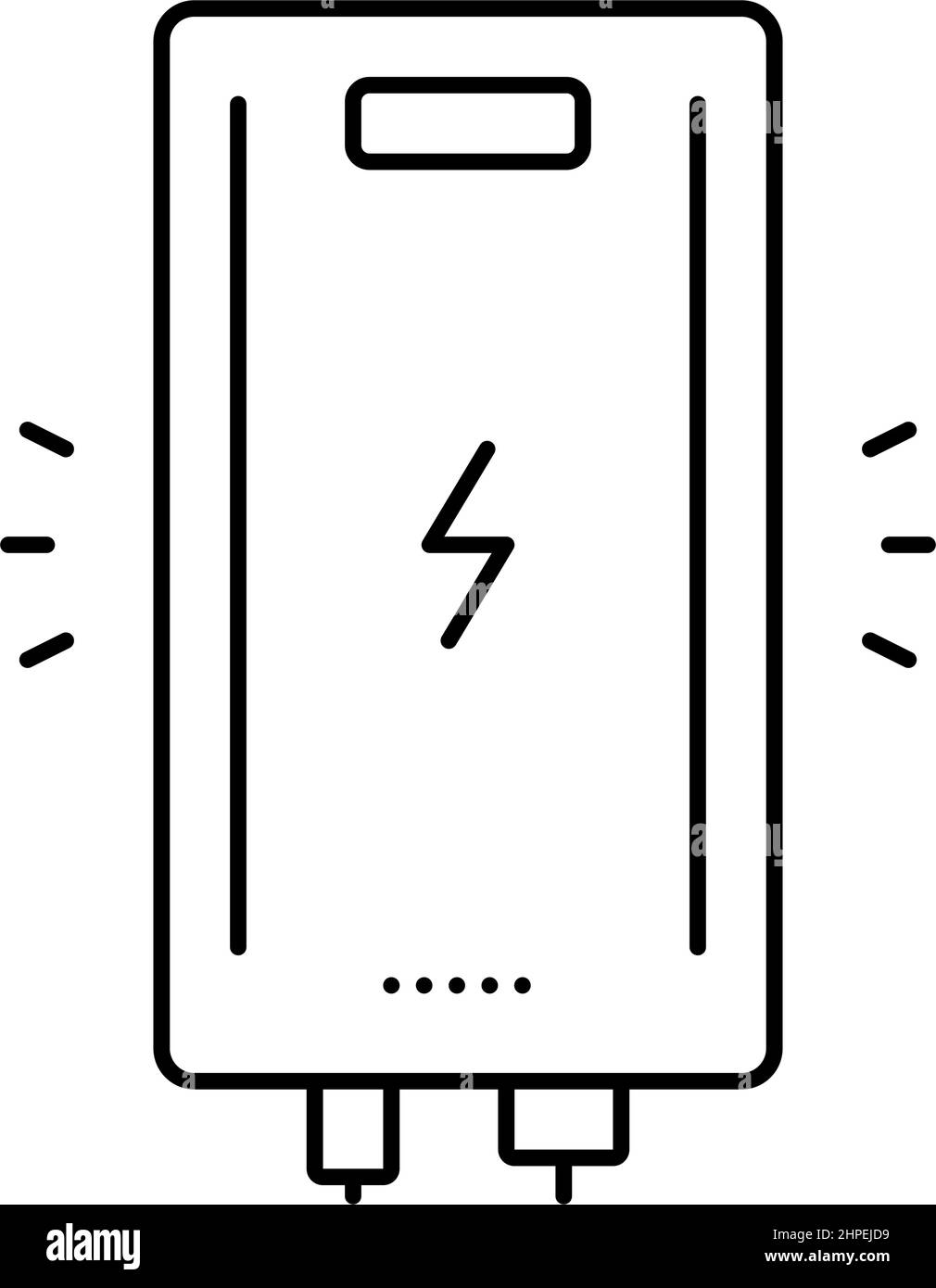 portable charger line icon vector illustration Stock Vector Image & Art ...