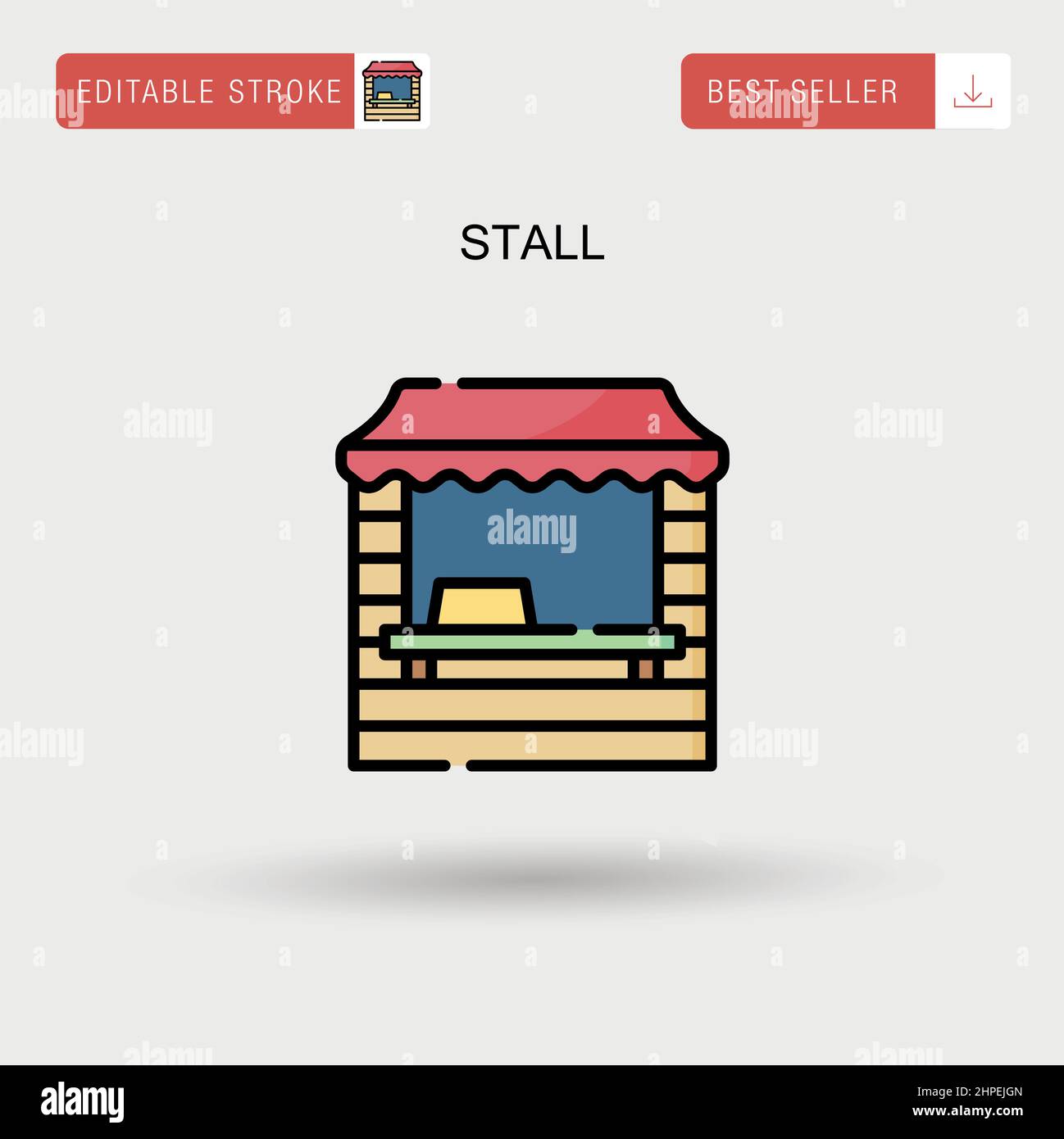 Stall Simple vector icon. Stock Vector