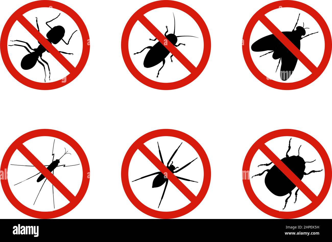 Stop insects signs, vector illustration Stock Vector