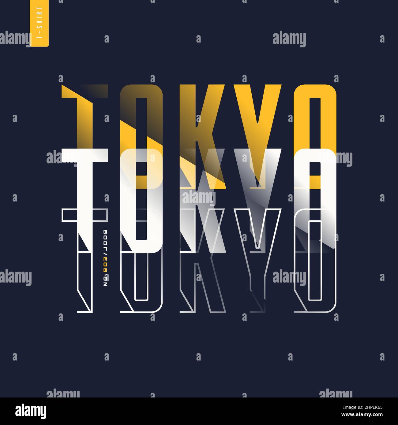 Tokyo. Vector stylish graphic tee design, print, illustration Stock Vector