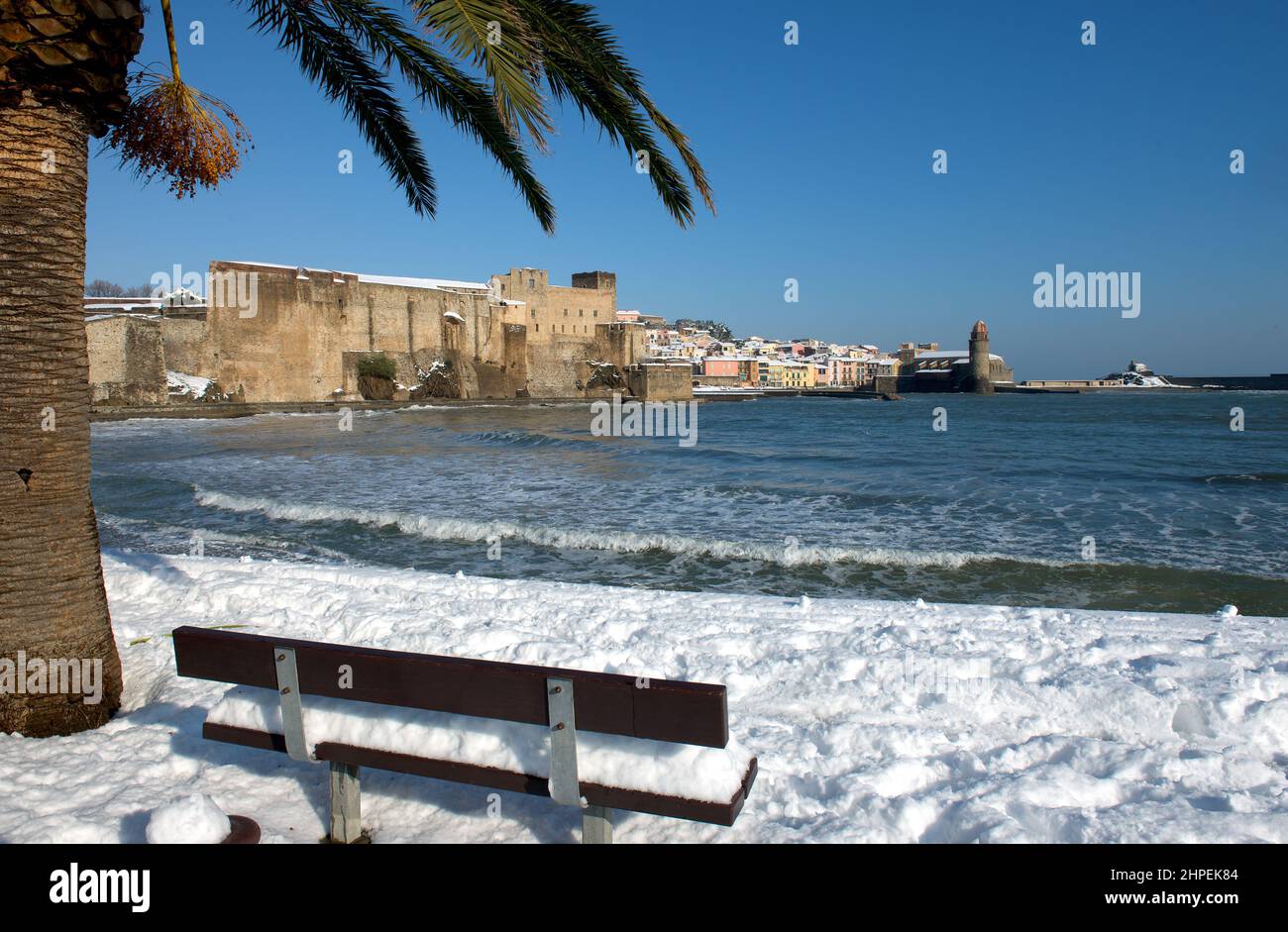 FRANCE Pyrenees Orientales Roussillon Côte vermeille collioure lever soleil Stock Photo