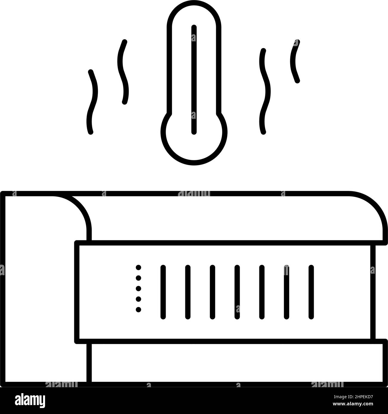 floor heater line icon vector illustration Stock Vector Image & Art - Alamy