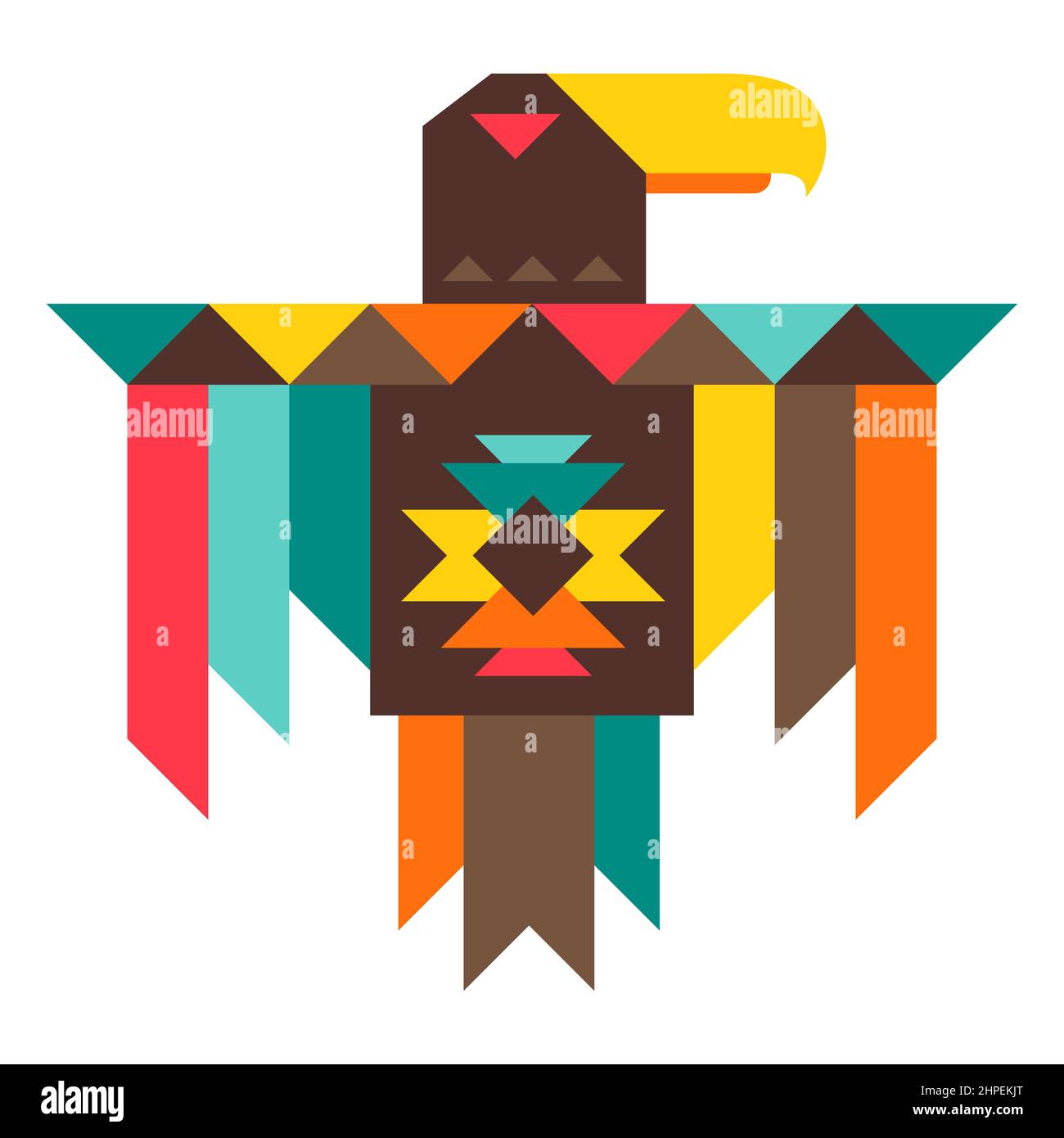 Illustration of american indians eagle. Ethnic image in native style ...