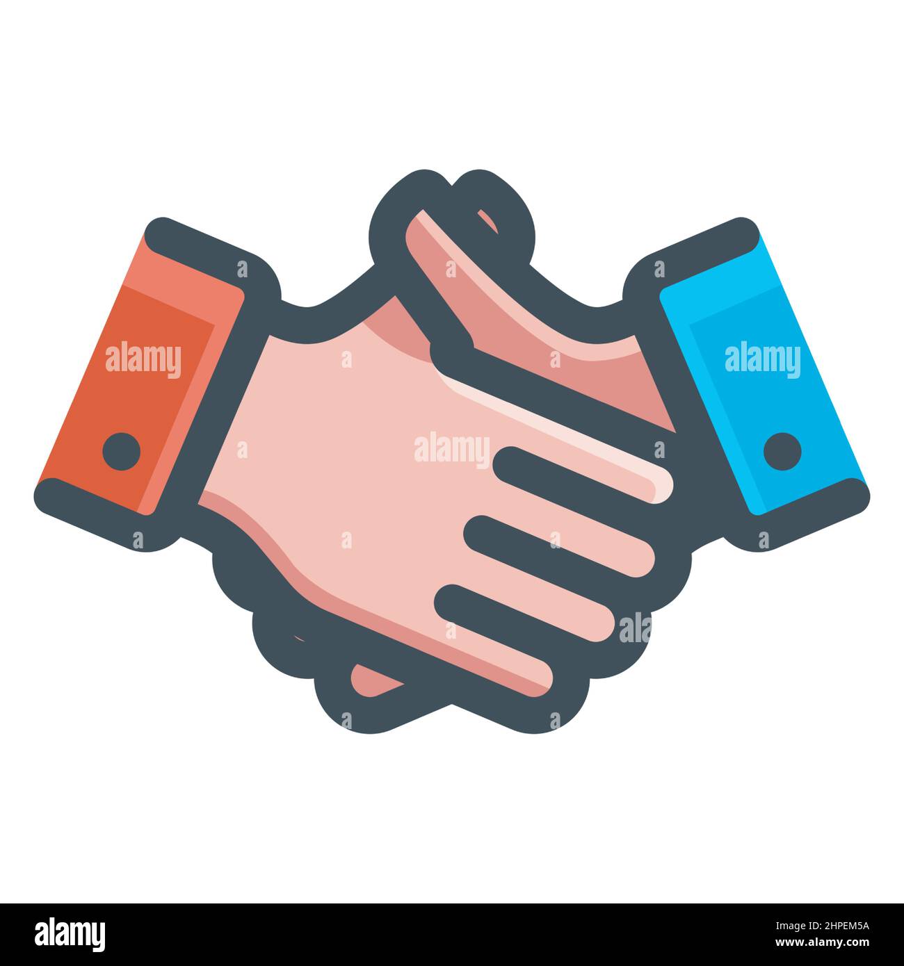 business people handshake icon. flat vector illustration Stock Vector ...
