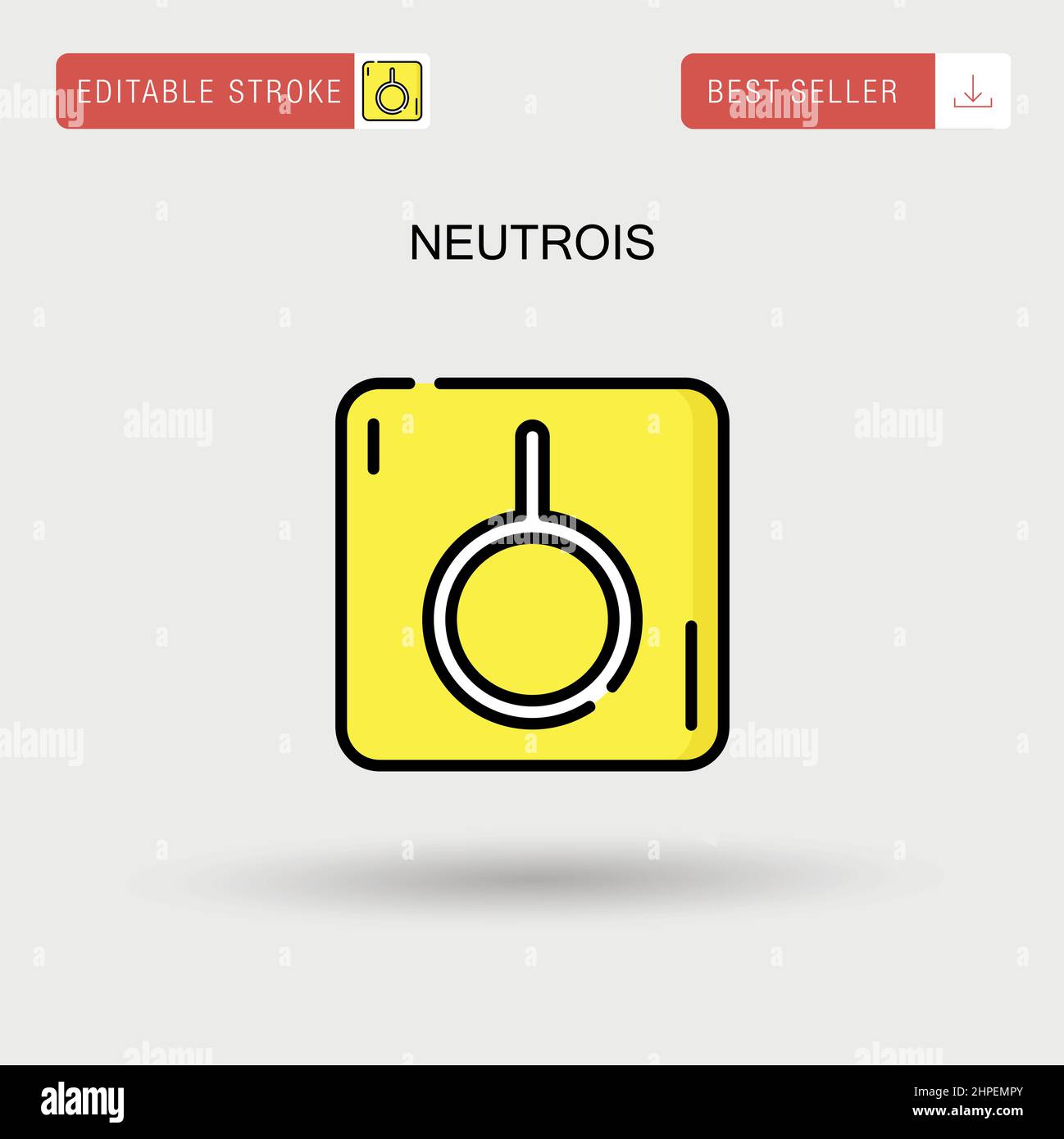 Neutrois Simple vector icon. Stock Vector
