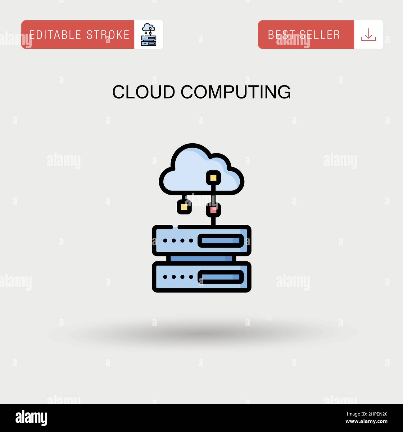 Cloud computing Simple vector icon Stock Vector Image & Art - Alamy