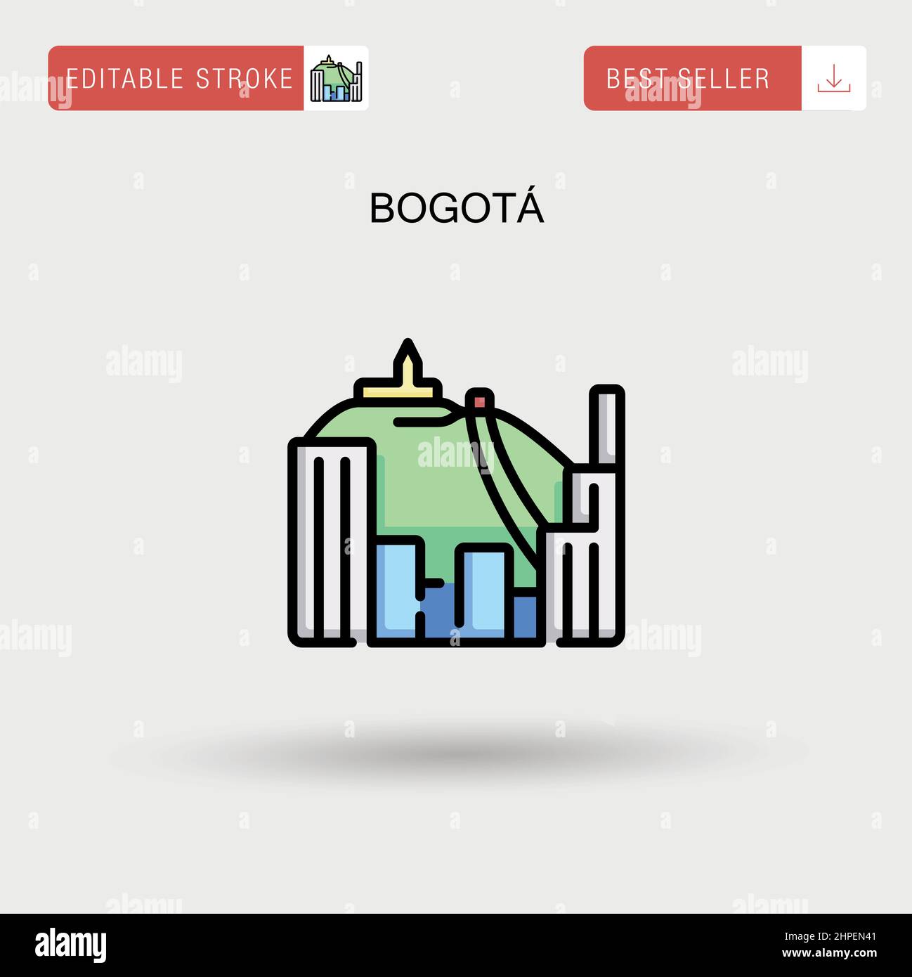 Bogotá Simple vector icon. Stock Vector
