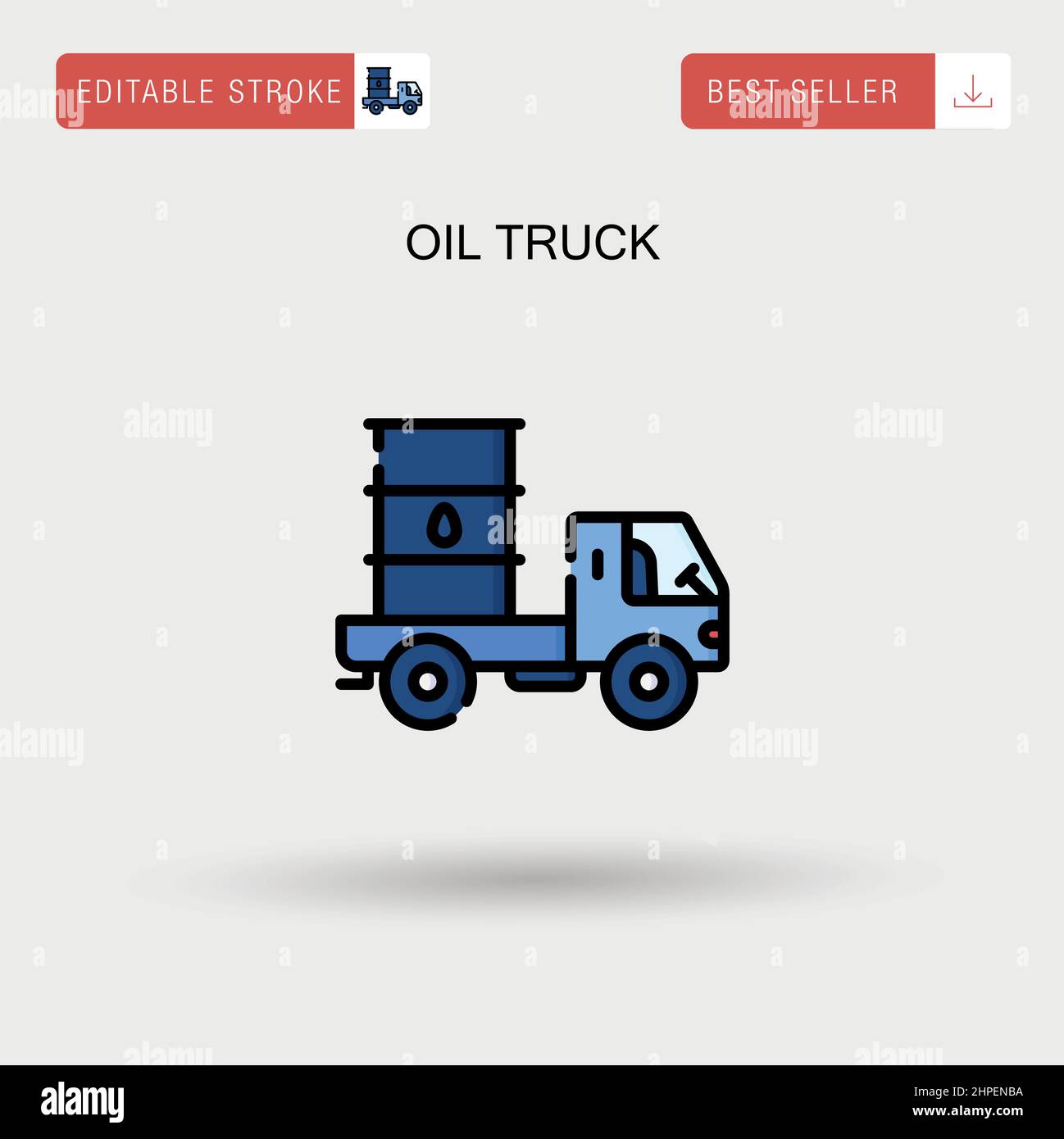 Oil truck Simple vector icon. Stock Vector