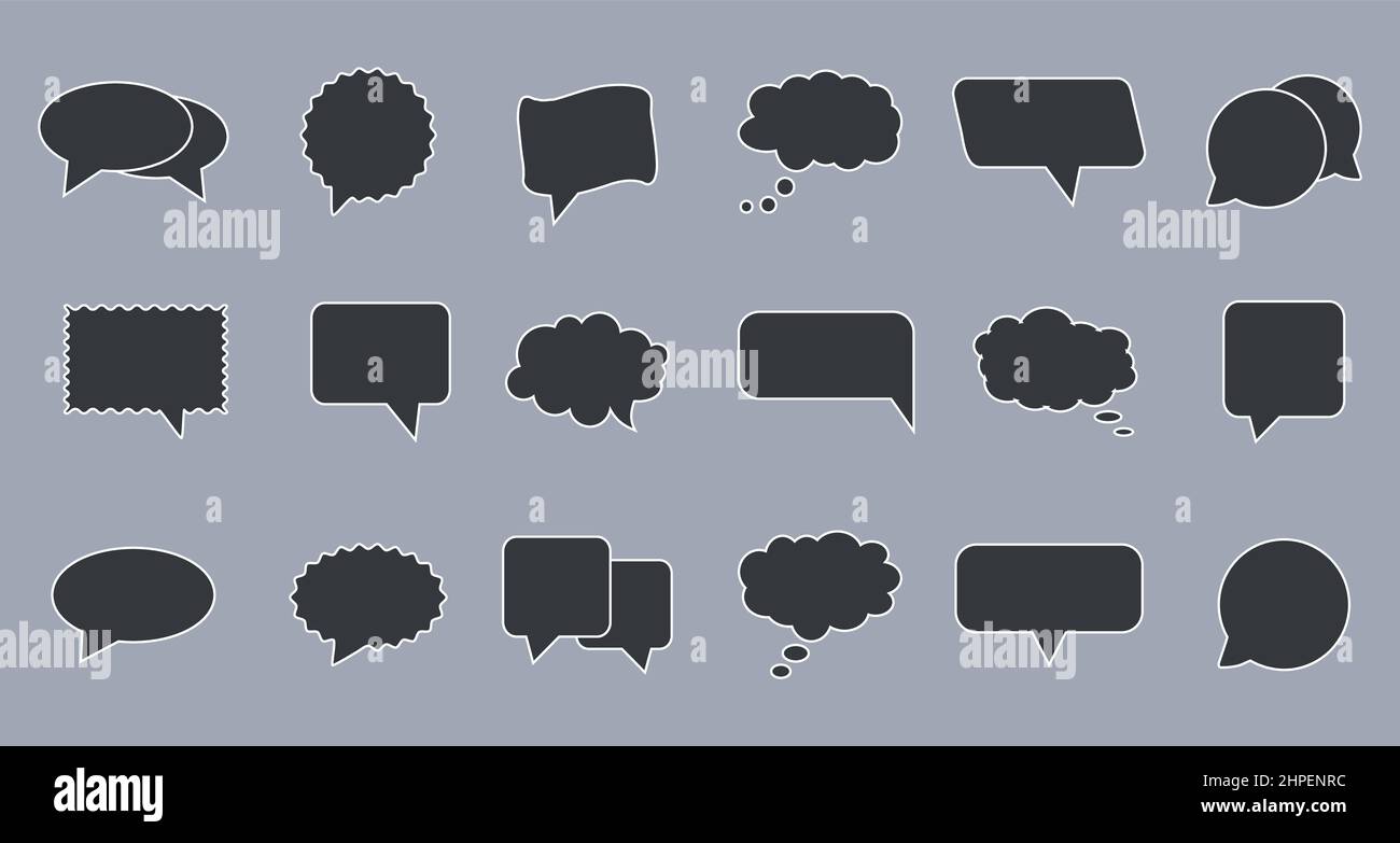 Speech Bubble set. Vector illustration. Flat design Stock Vector Image ...