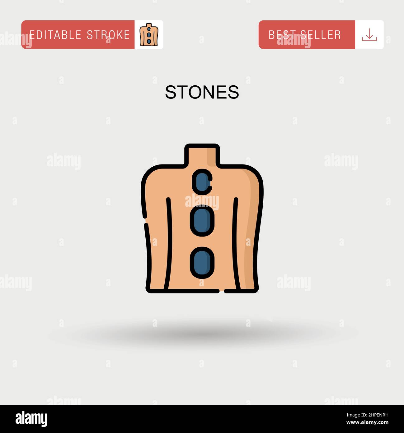 Stones Simple vector icon. Stock Vector