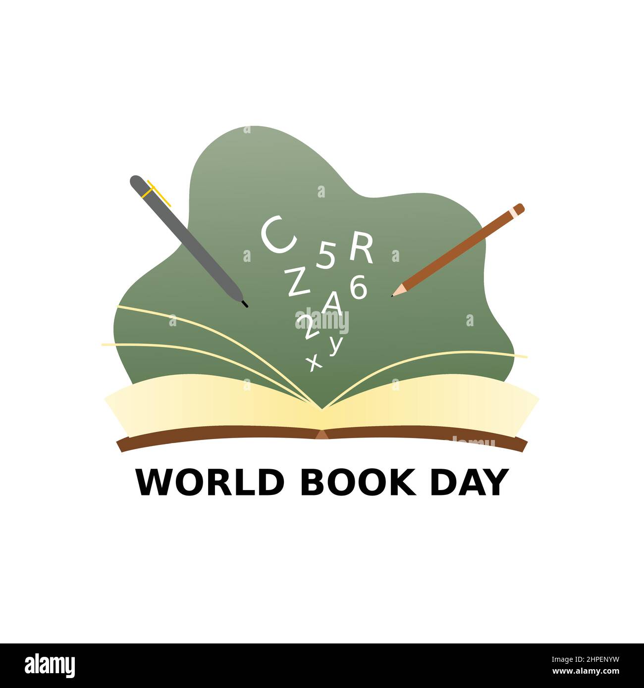 world book day vector illustration Stock Vector