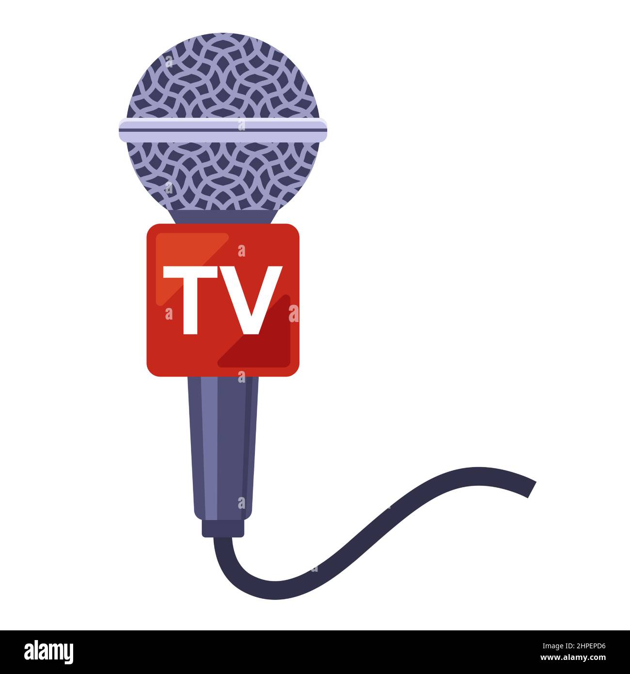 Microphone reporter equipment mass media television Cut Out Stock Images &  Pictures - Alamy