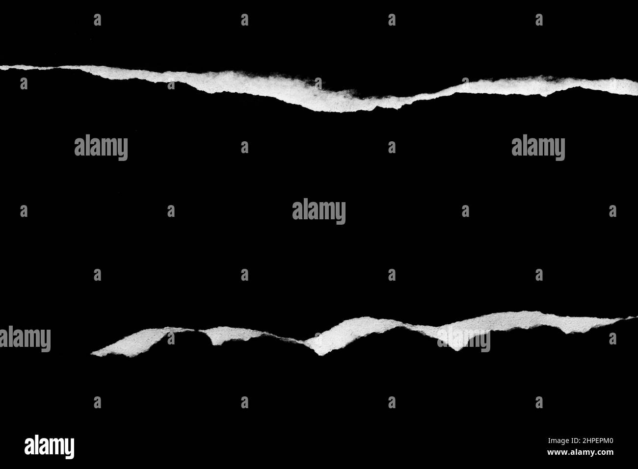 Paper tear, ripped paper edge, torn edge, isolated paper tear white on