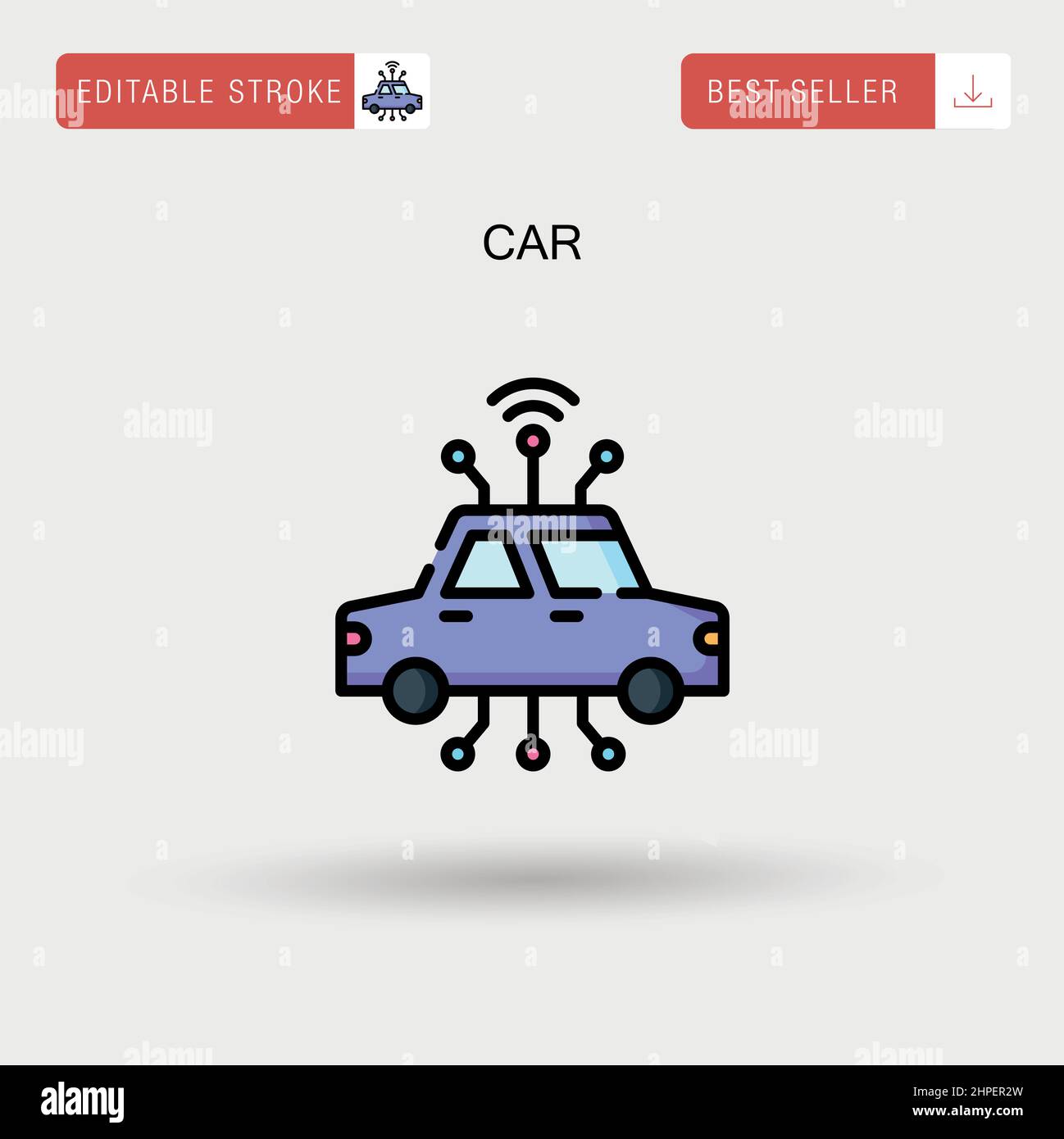 Chrome car detail Stock Vector Images - Alamy