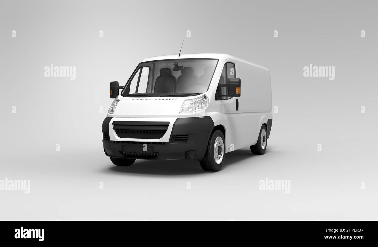 Panel Van Mockup 3D Rendering Stock Photo Alamy
