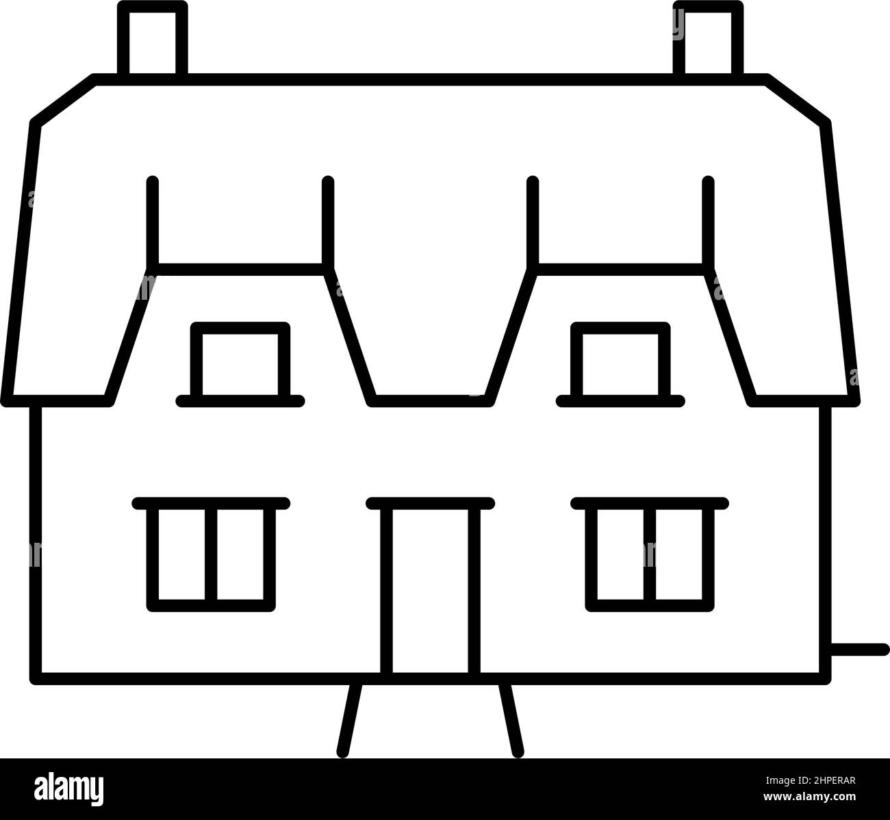 cottage house line icon vector illustration Stock Vector Image & Art ...