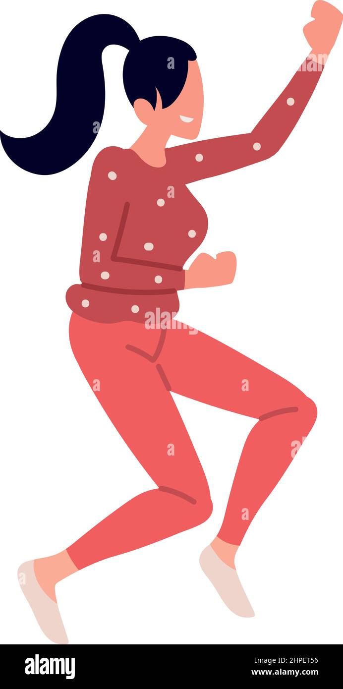 woman fun and celebrating Stock Vector Image & Art - Alamy