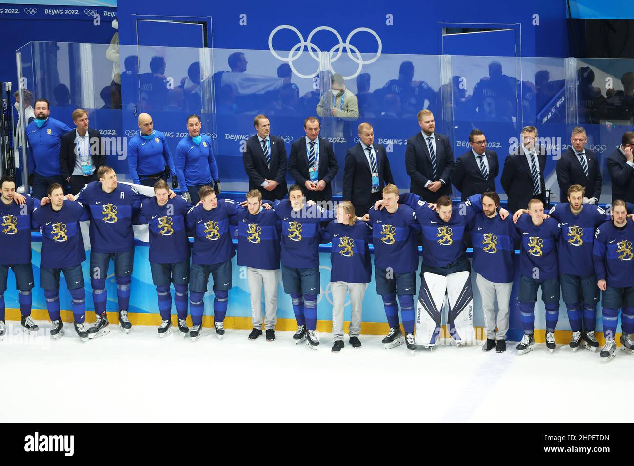 Beijing, China. 20th Feb, 2022. Finland Team Group (FIN) Ice Hockey ...