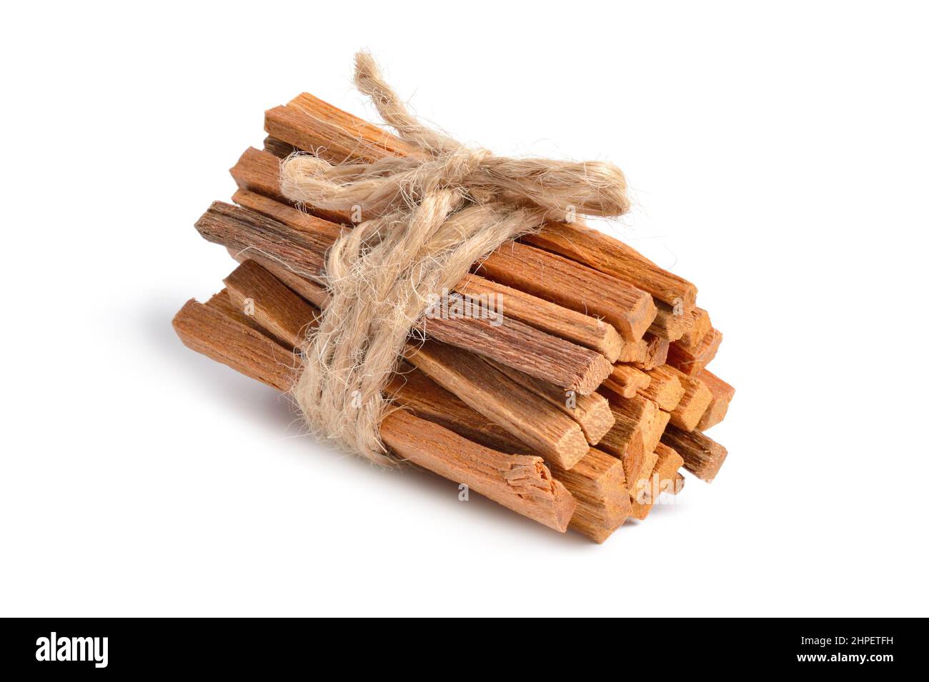 Santalum or santalwood sticks. Isolated on white baclground Stock Photo