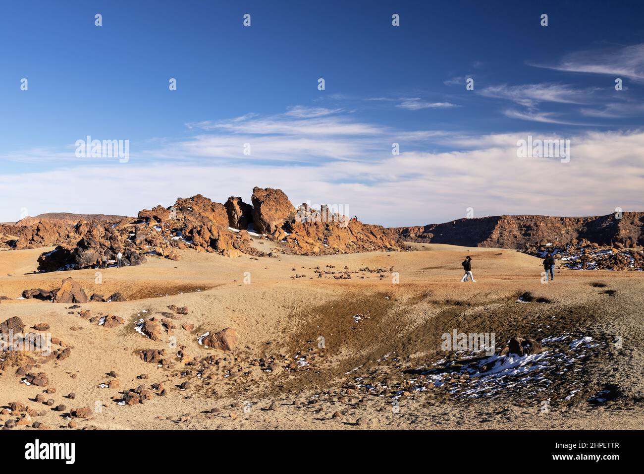 Volcanic landscape of the Teide National Park, Tenerife, Canary Islands Stock Photo
