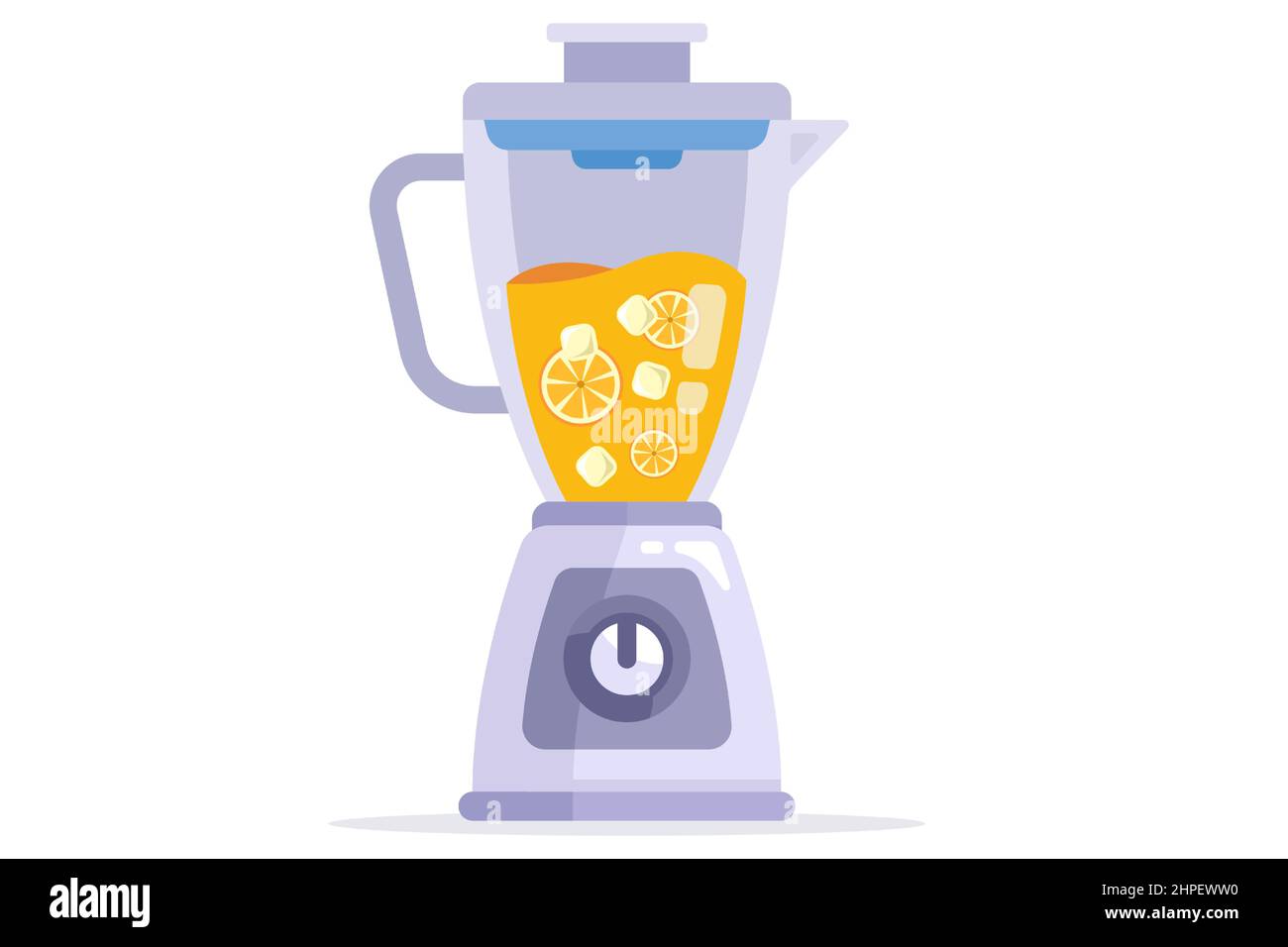 blender makes a vitamin smoothie. flat vector illustration Stock Vector ...