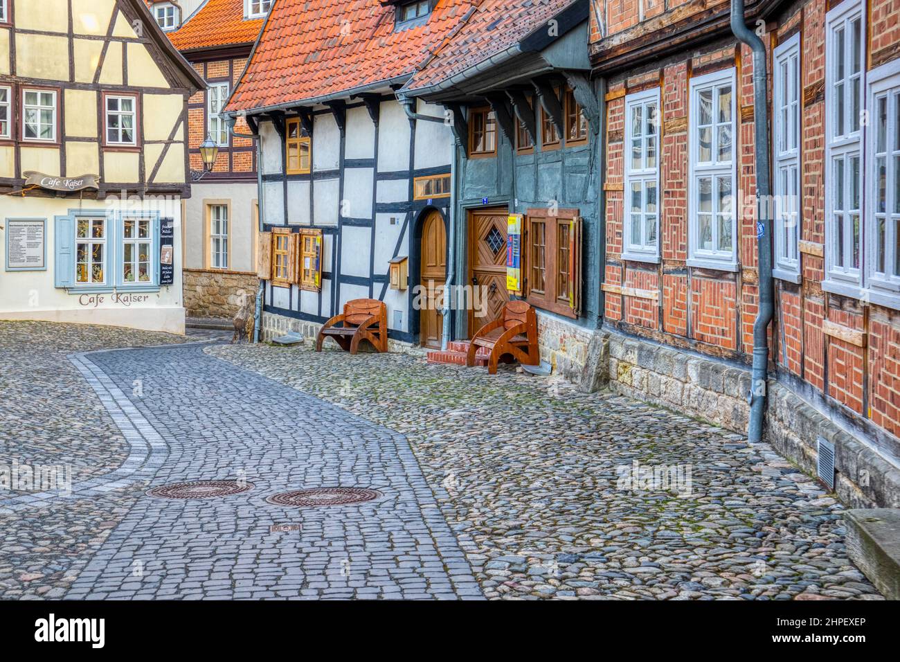 Bilder Impressionen aus der Weltkulturerbestadt Quedlinburg im Harz Stock Photo
