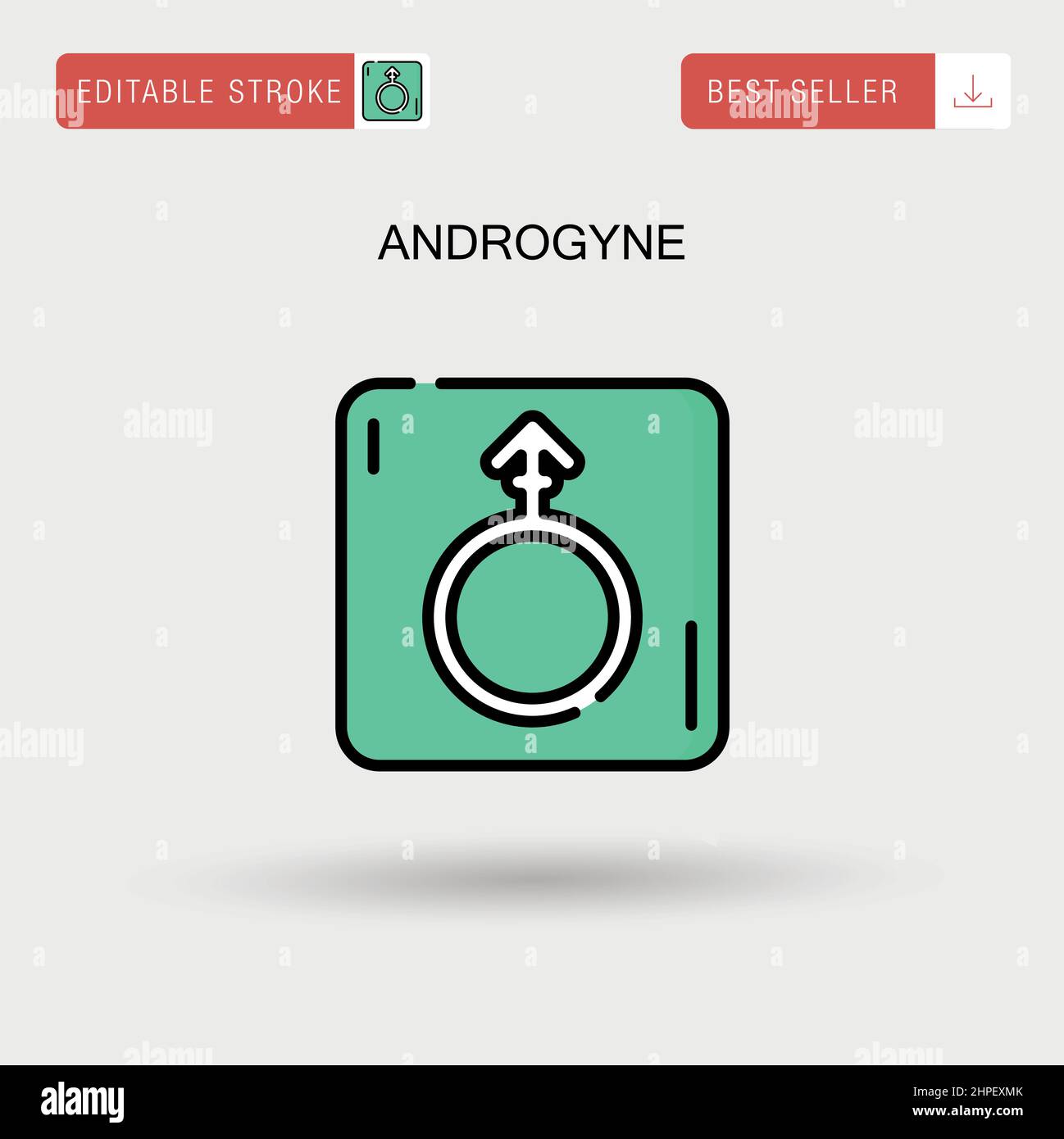 Androgyne Simple vector icon. Stock Vector