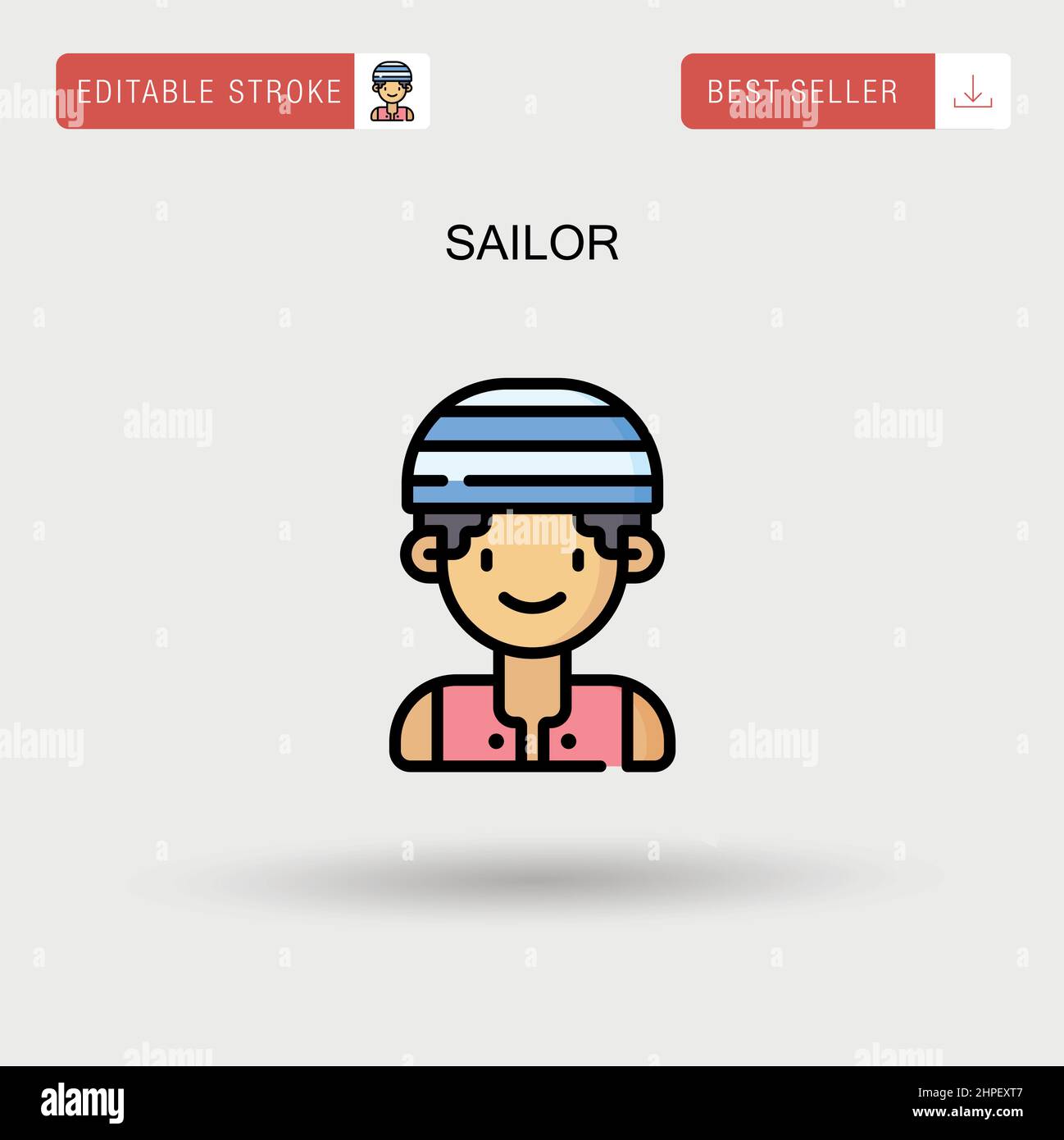 Sailor Simple vector icon Stock Vector Image & Art - Alamy