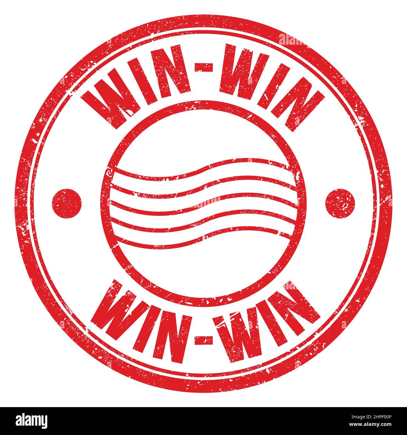 WIN-WIN word written on red round postal stamp sign Stock Photo - Alamy