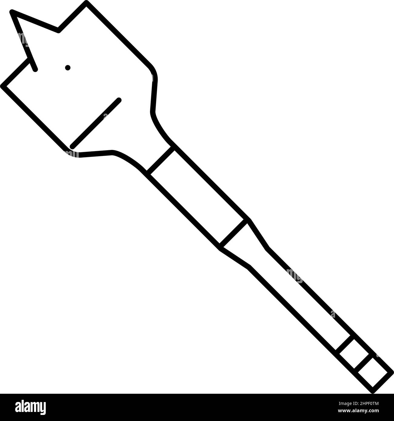 spade bit for drilling line icon vector illustration Stock Vector Image ...