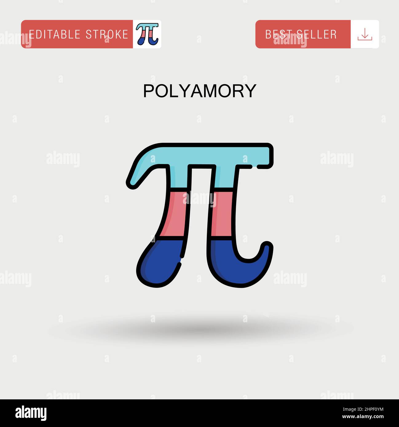 Polyamory Simple vector icon Stock Vector Image & Art - Alamy