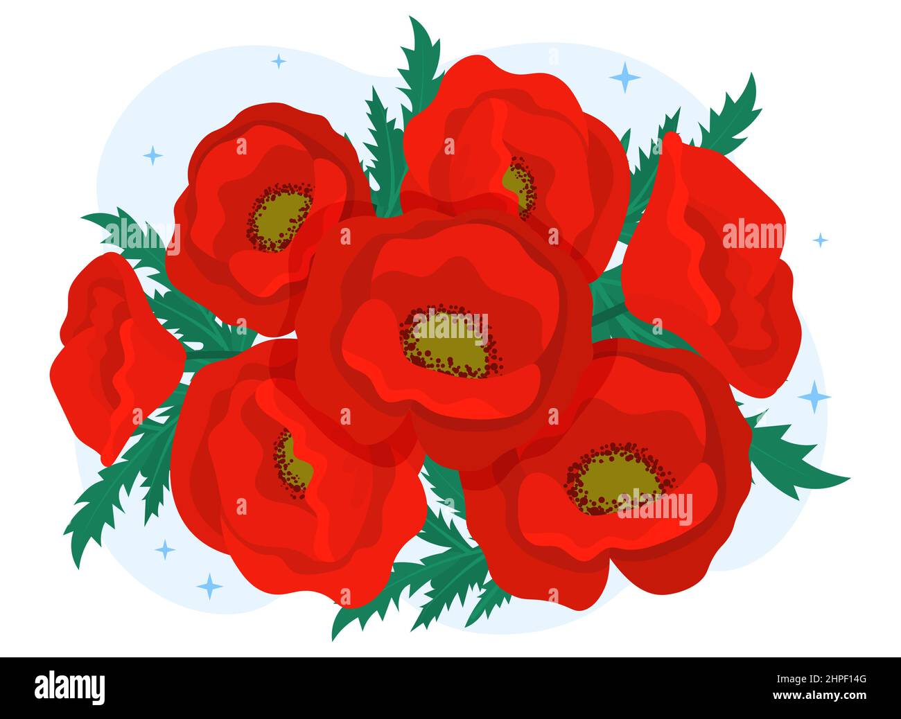Red poppies set Stock Vector Image & Art Alamy