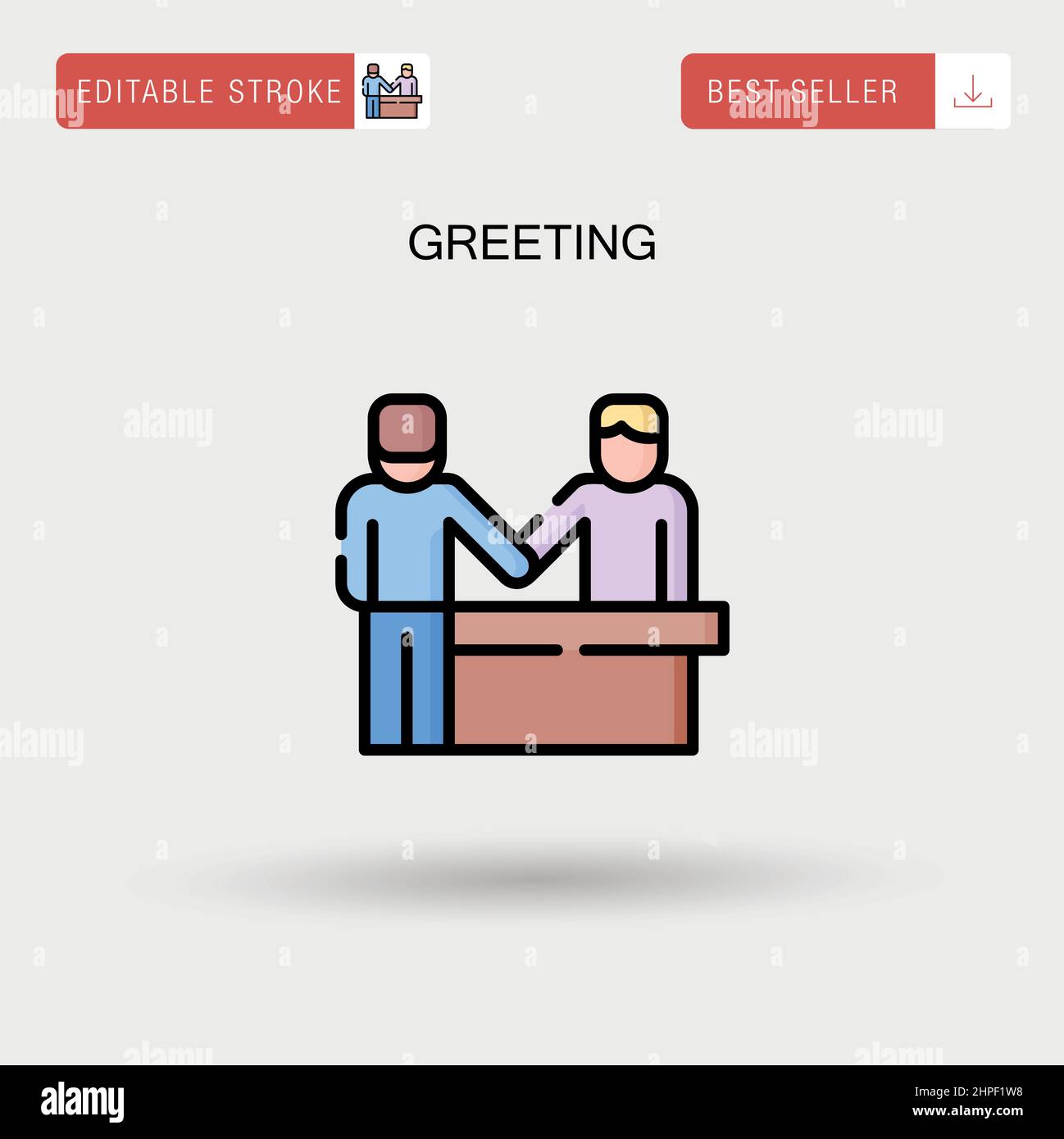 Greeting Simple vector icon Stock Vector Image & Art - Alamy