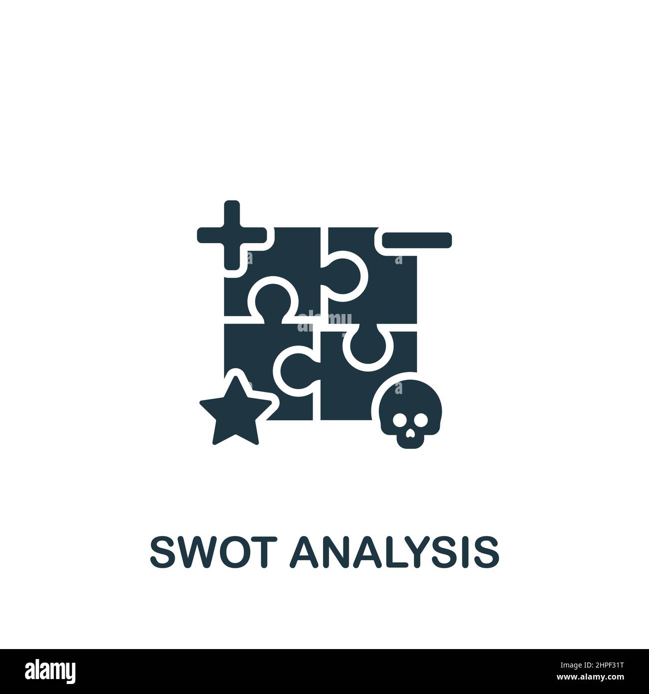 Swot Analysis icon. Monochrome simple icon for templates, web design and infographics Stock Vector