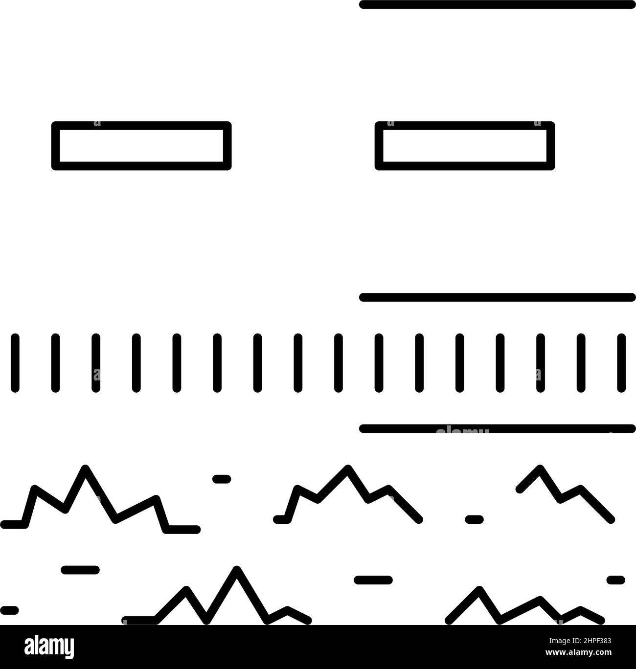 Road Drainage System Line Icon Vector Illustration Stock Vector Image
