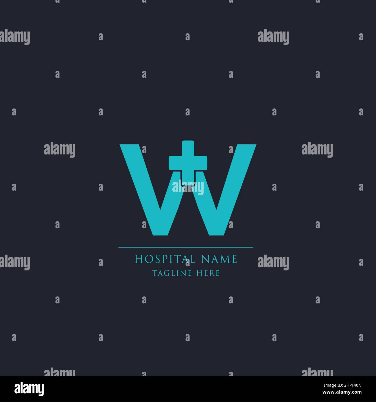 Alphabet W initial letter medical or hospital logo icon Stock Vector ...