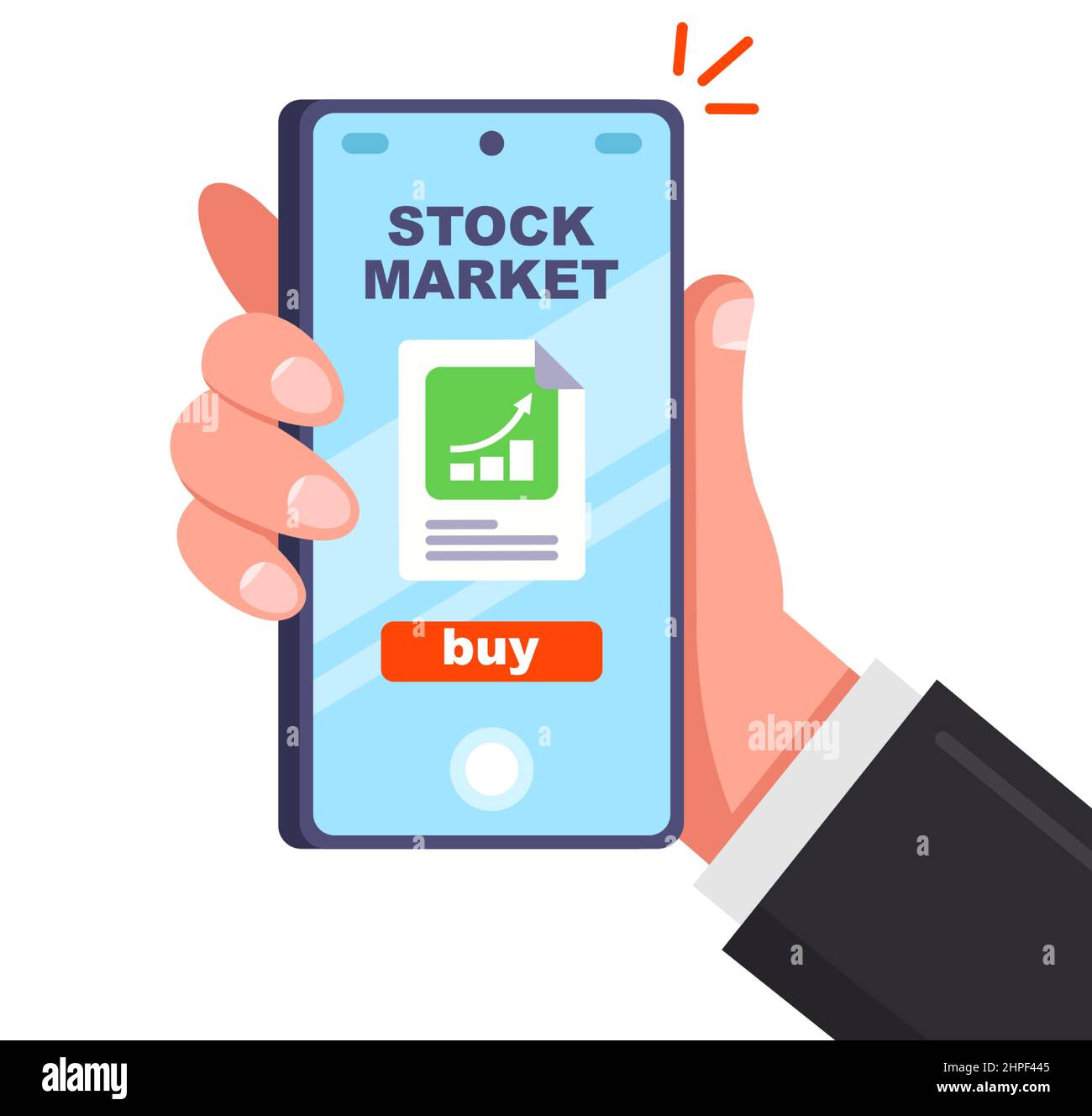 buy a share on the exchange. mobile application for stock transactions ...