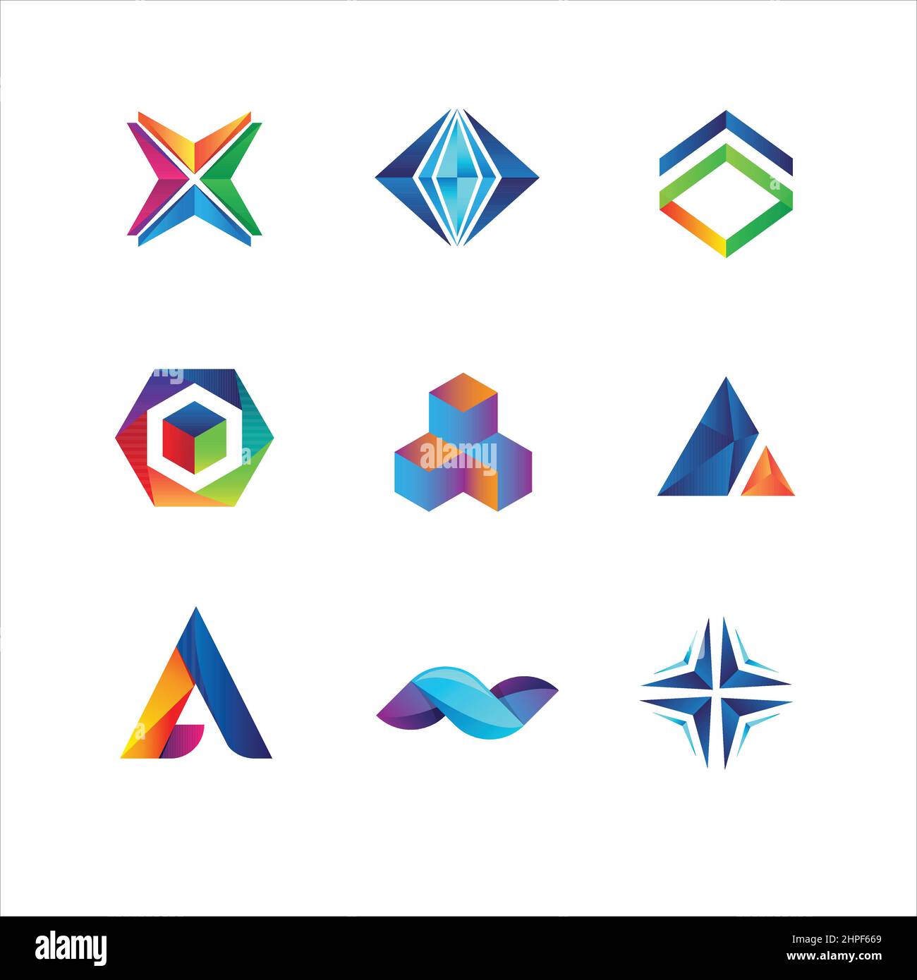 Business Company and Technology Logo Collection Template Stock Vector ...