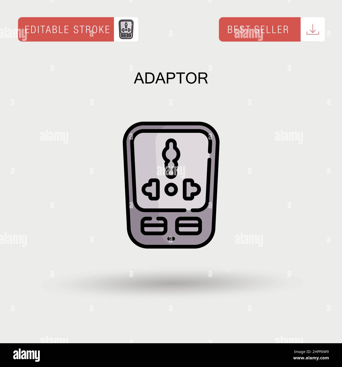 Adaptor Simple vector icon. Stock Vector