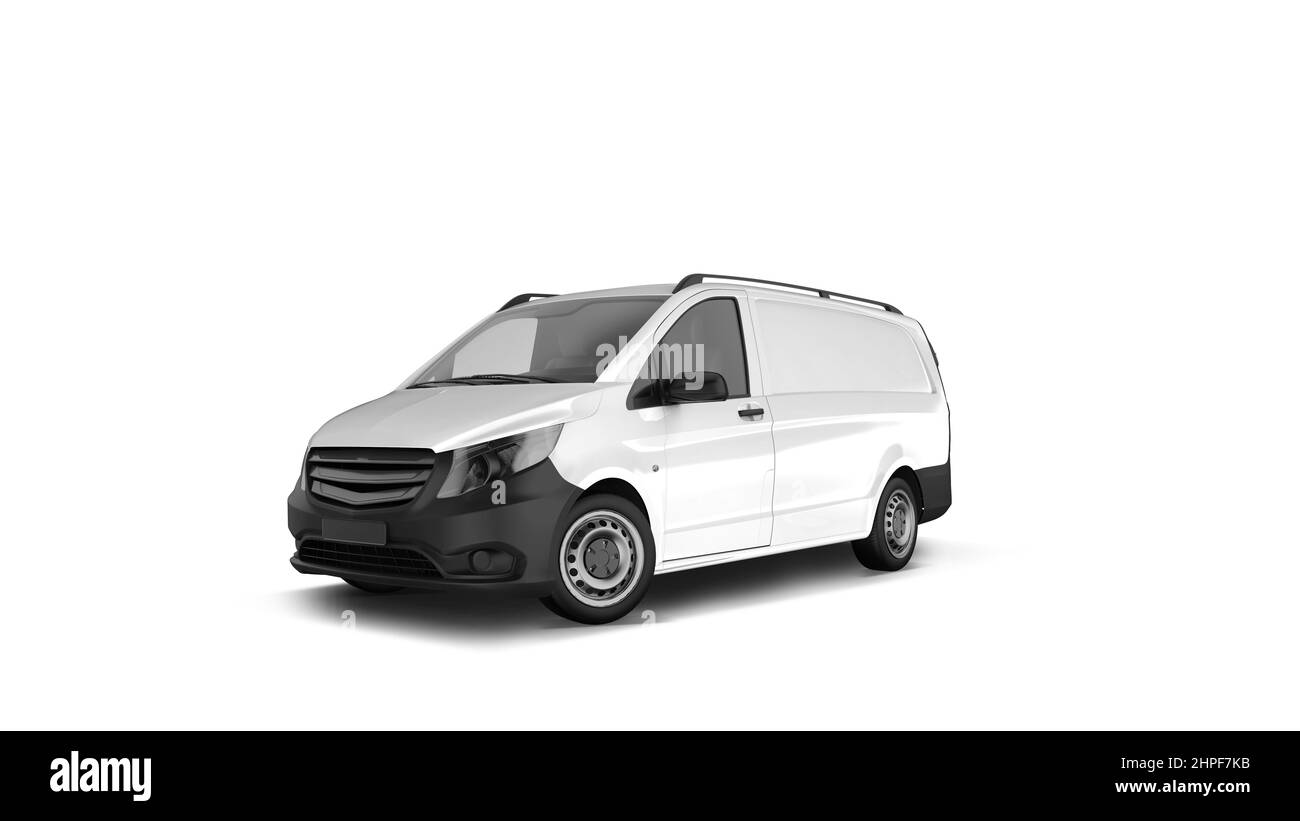 Panel Van Mockup 3D Rendering Stock Photo Alamy