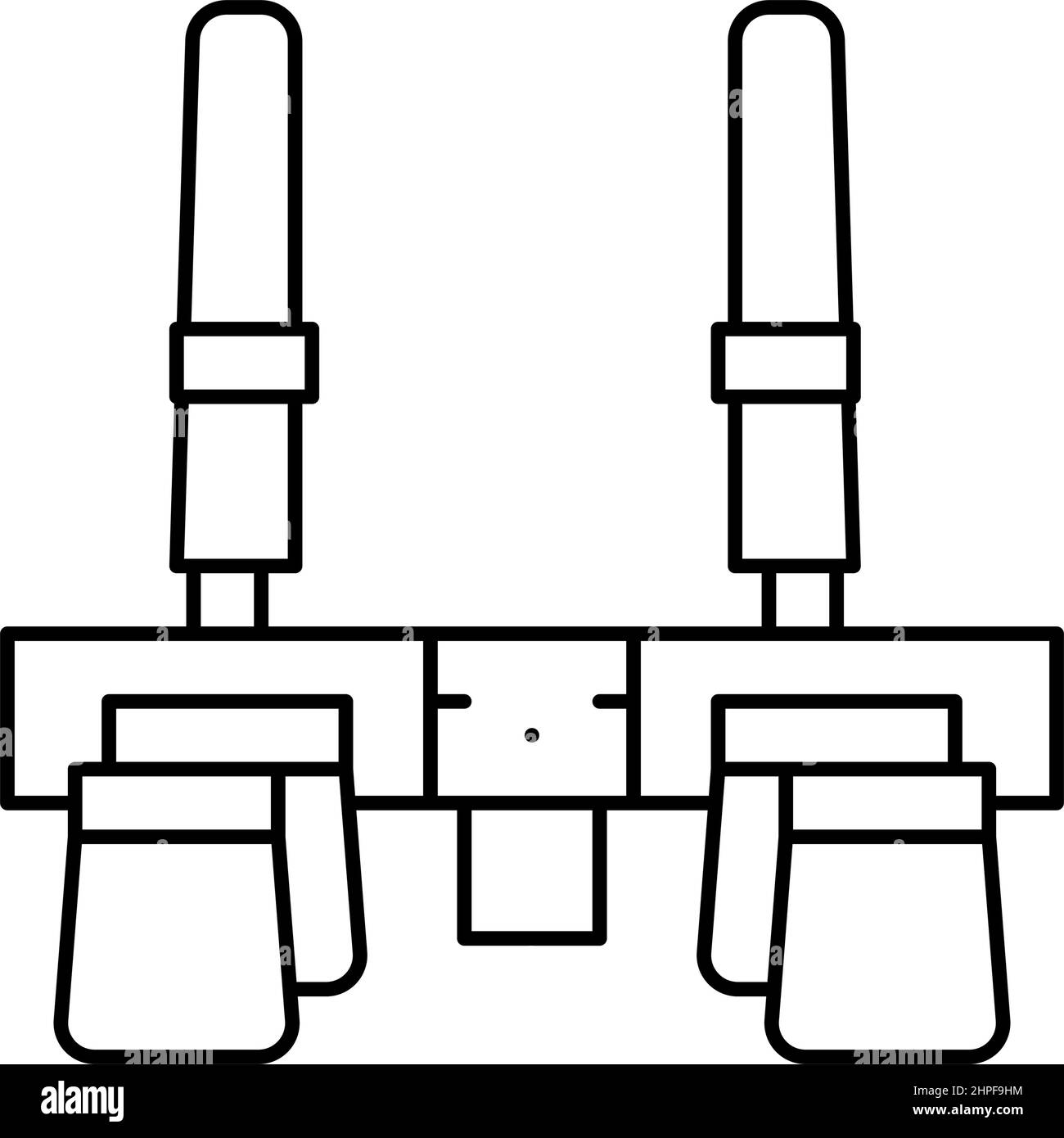 tool pouch belt carpenter line icon vector illustration Stock Vector ...