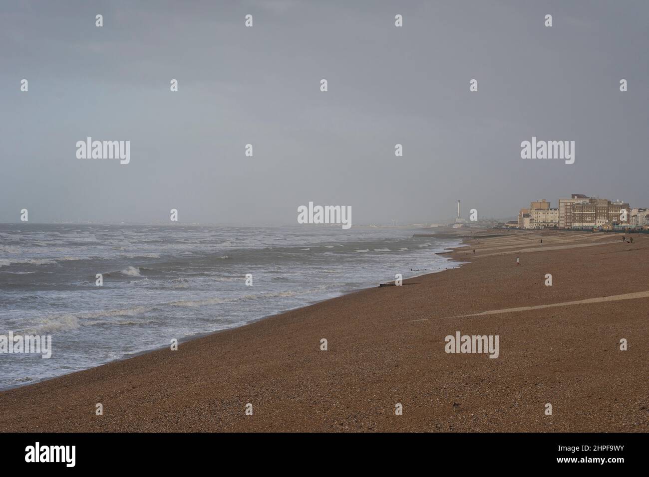 Brighton & Hove, East Sussex. 21st February 2022. UK Weather. Storm Franklin, the third named