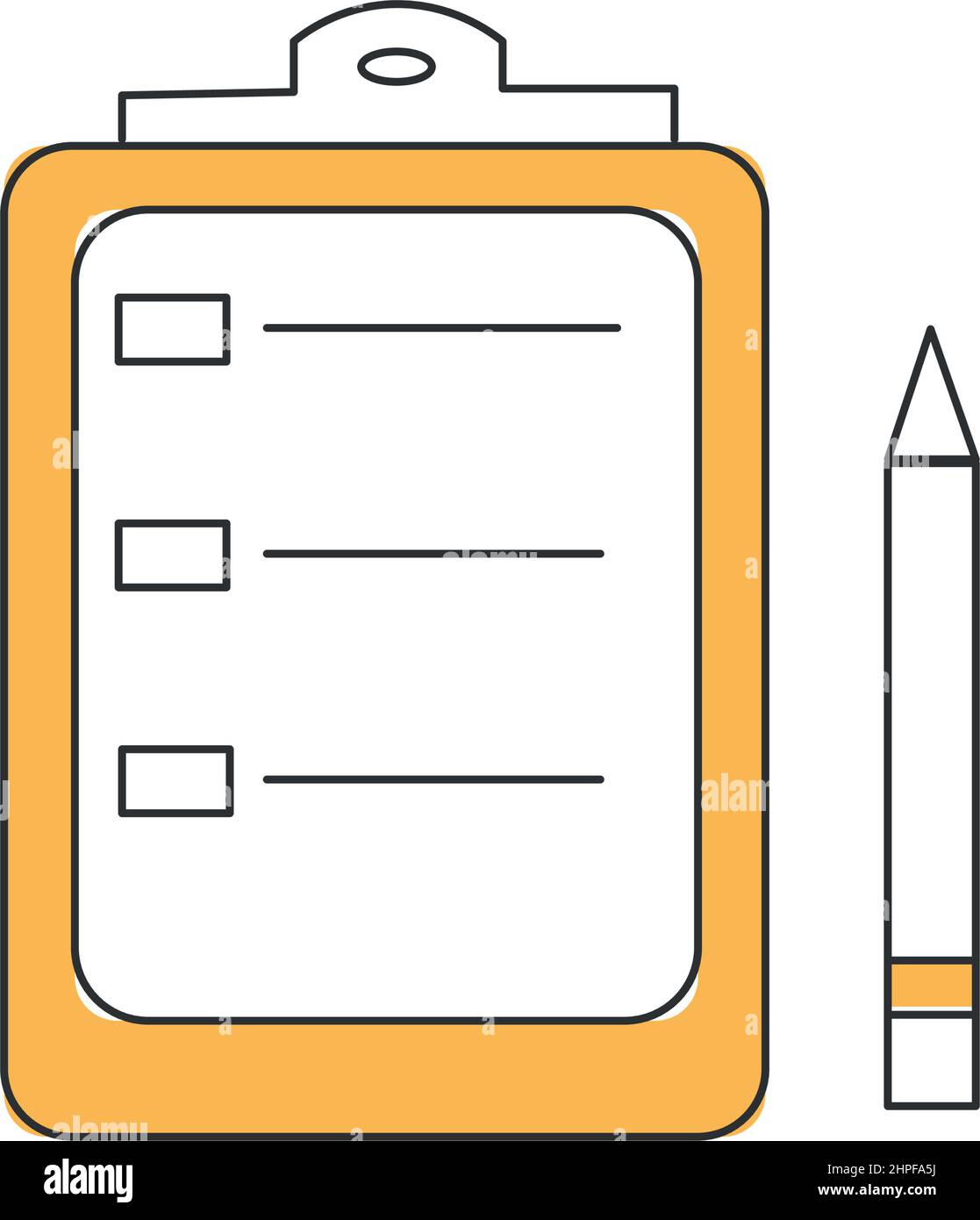 Stylish icon from thin lines filling out documents - Vector illustration Stock Vector