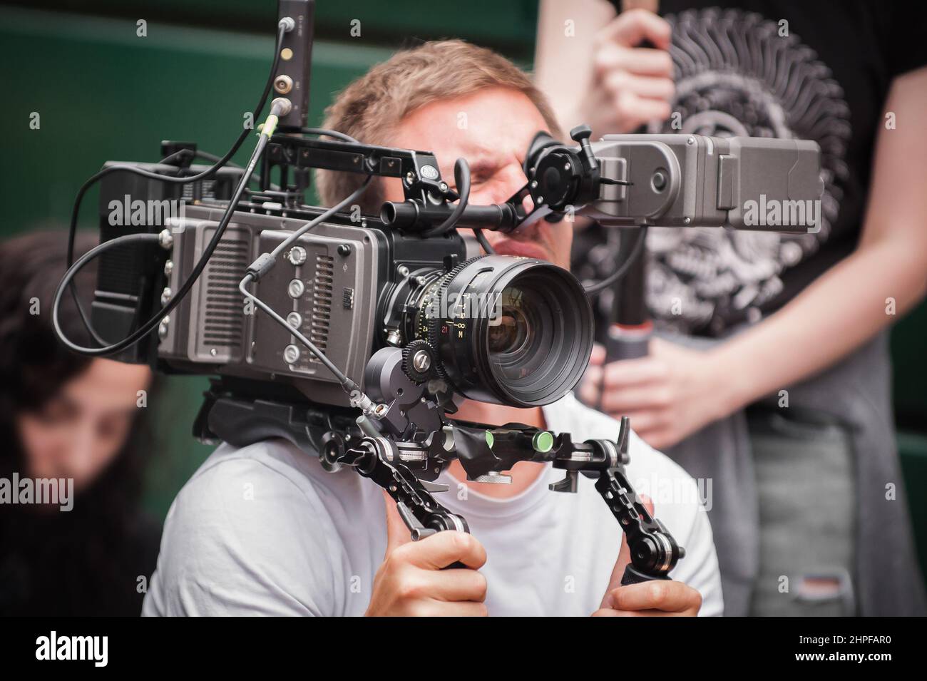 Behind the scenes camera operator