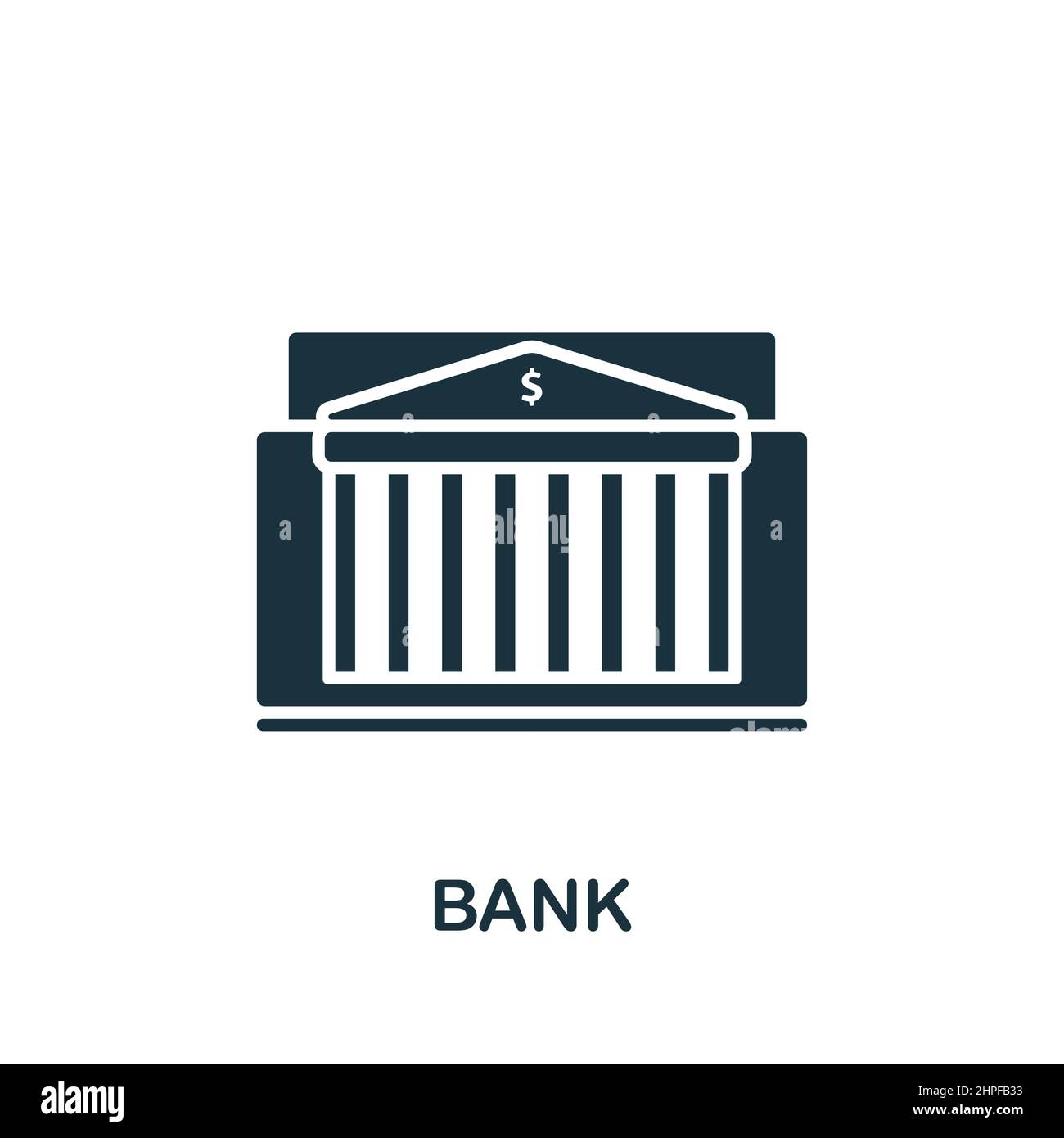Bank icon. Monochrome simple icon for templates, web design and ...