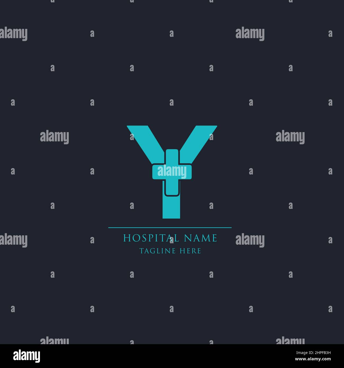 Alphabet Y initial letter medical or hospital logo icon Stock Vector ...